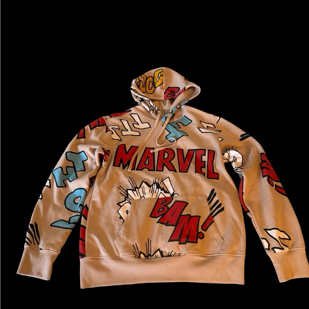 Marvel‎ Graphic Hoodie - Cream and Multicolor - Medium